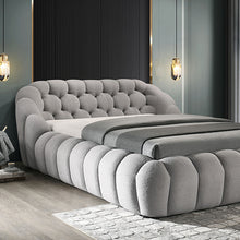 Load image into Gallery viewer, Newquay E.King &amp; Queen Bed White, Grey, &amp; Black
