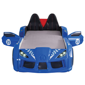 Trackster Bed White, Red,, Black, & Blue