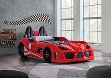 Load image into Gallery viewer, Trackster Bed White, Red,, Black, &amp; Blue

