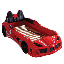 Load image into Gallery viewer, Trackster Bed White, Red,, Black, &amp; Blue
