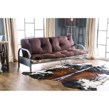 Load image into Gallery viewer, Aksel Black/Red Futon Mattress, Khaki &amp; Brown
