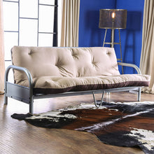 Load image into Gallery viewer, Aksel Black/Red Futon Mattress, Khaki &amp; Brown
