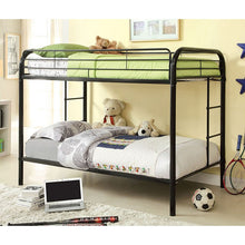 Load image into Gallery viewer, Rainbow Twin/Twin Bunk Bed Black, Silver, &amp; White
