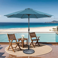 Load image into Gallery viewer, Soli 9' Outdoor Umbrella w/ Auto Tilt + 21" Round Base
