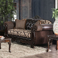 Load image into Gallery viewer, Quirino Light Brown/Dark Brown Love Seat image
