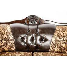 Load image into Gallery viewer, Quirino Tan/Dark Brown Love Seat
