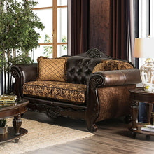 Load image into Gallery viewer, Quirino Tan/Dark Brown Love Seat image
