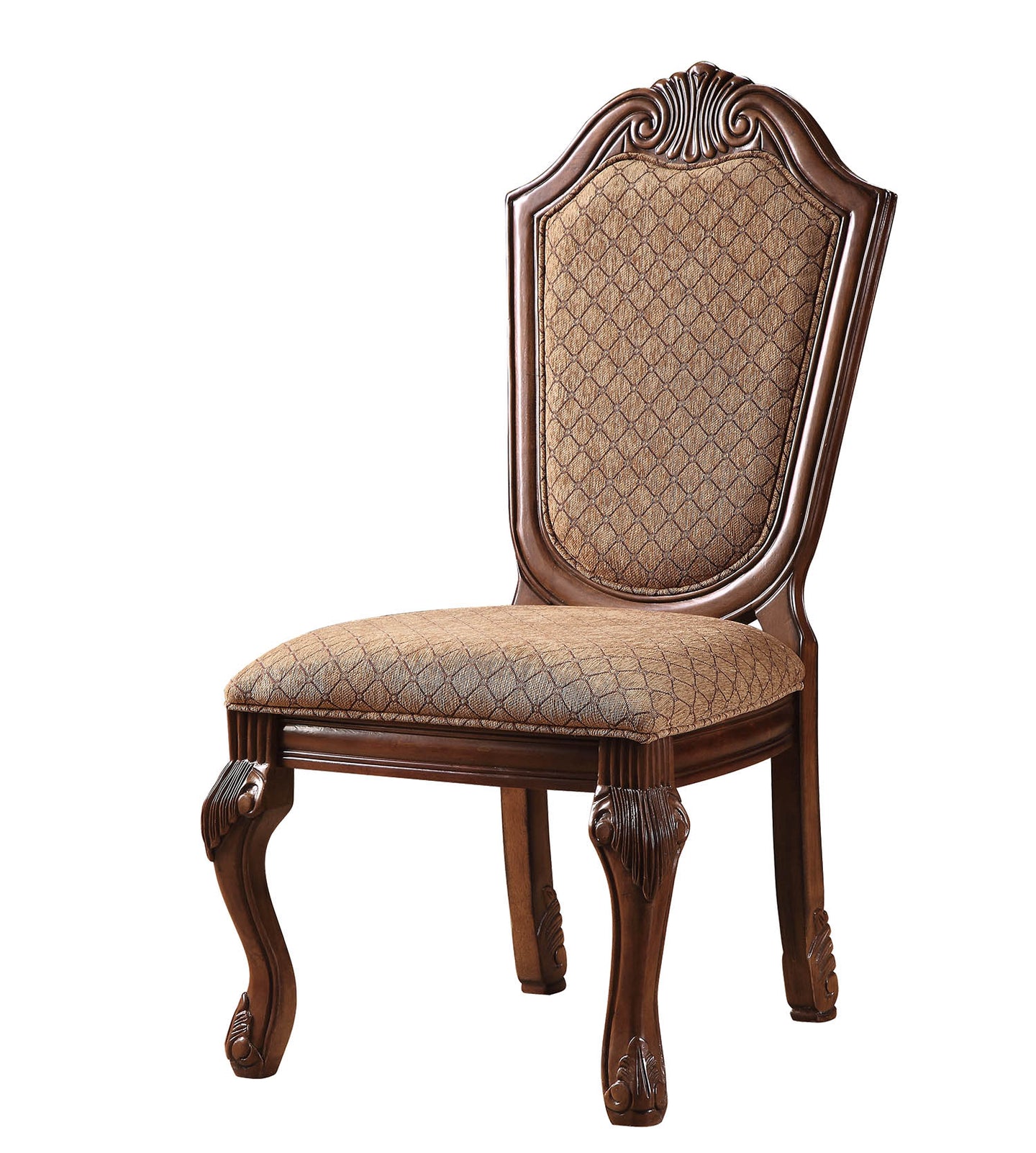 Chateau De Ville Fabric & Cherry Side Chair