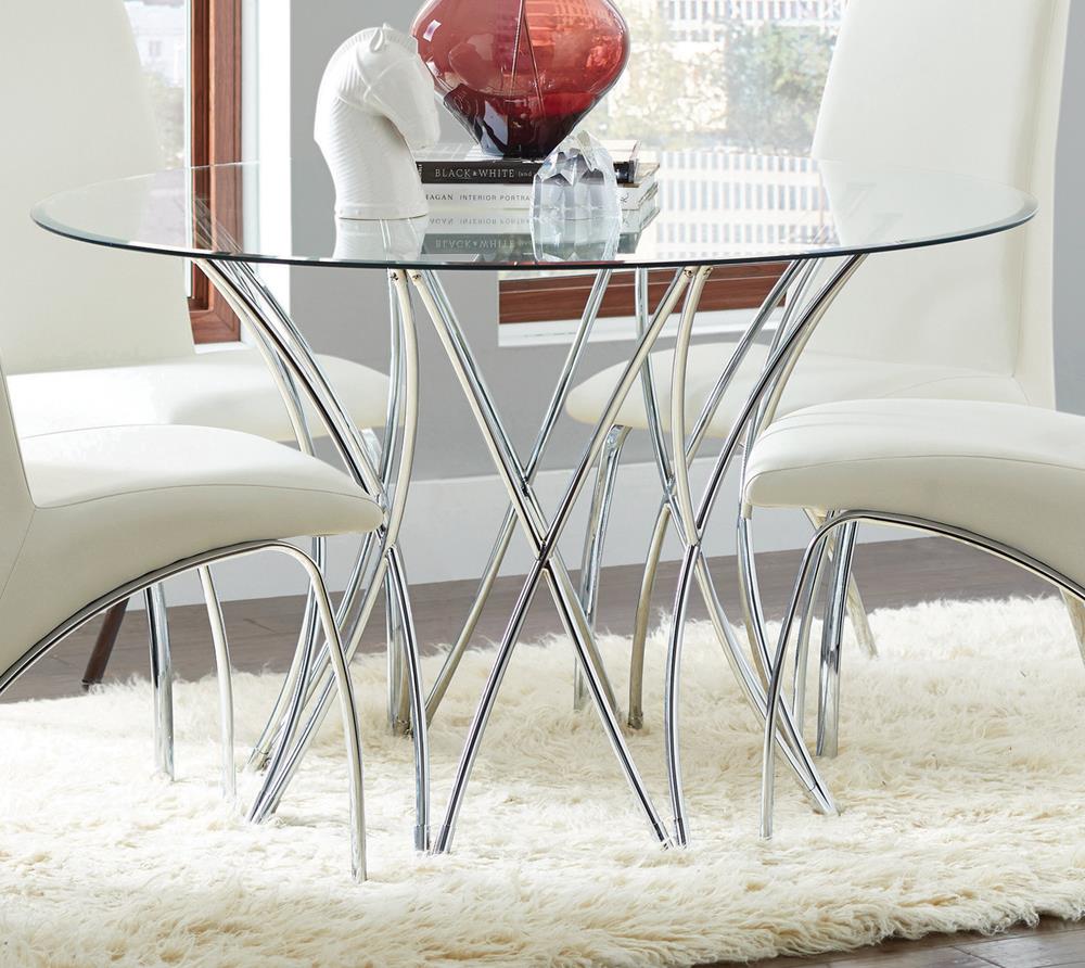 Cabianca Contemporary Chrome Dining Table