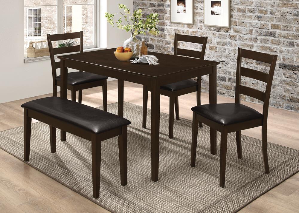 Taraval Cappuccino Five-Piece Dining Set With Bench