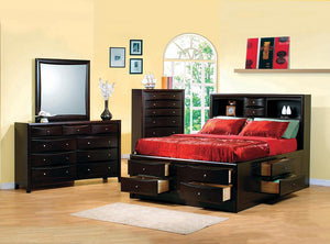 Phoenix Cappuccino King Five-Piece Bedroom Set