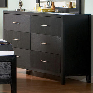 Grove Black Six-Drawer Dresser