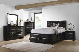 Briana Transitional Black Eastern King Five-Piece Bedroom Set