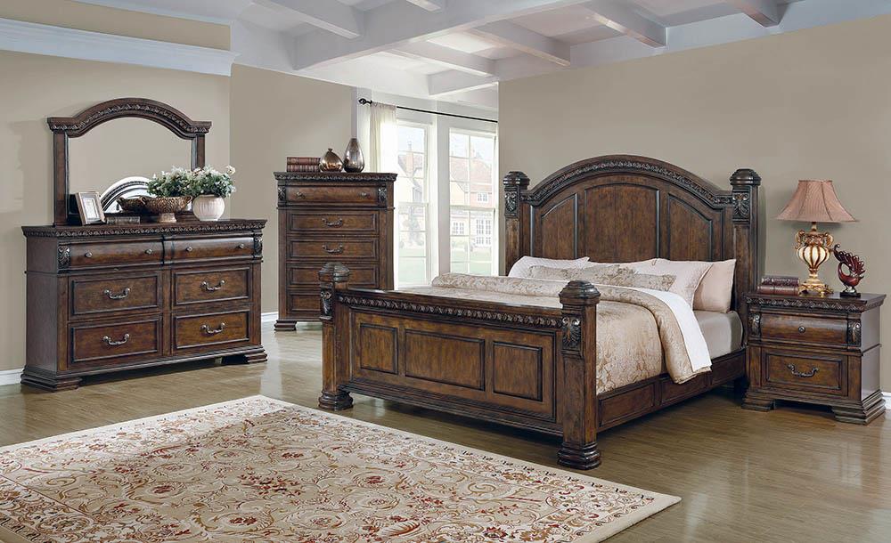 Satterfield Traditional Warm Bourbon California King Bed