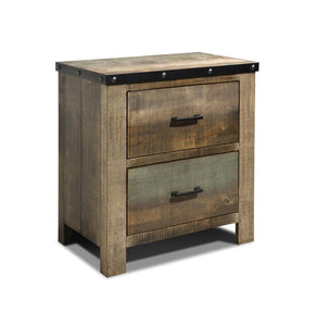 Sembene Antique, Multi-Colored Nightstand