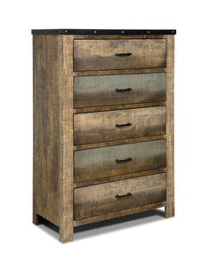 Sembene Antique, Multi-Colored Chest