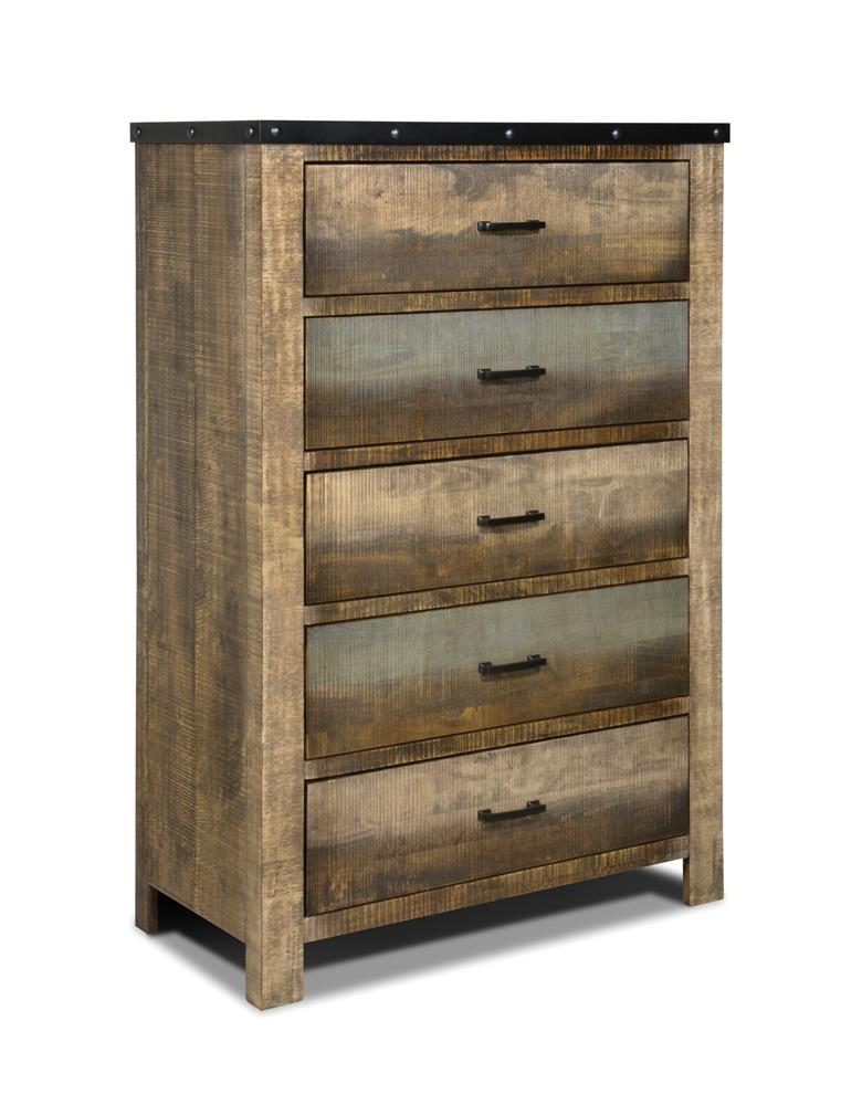 Sembene Antique, Multi-Colored Chest