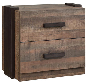 Weathered Oak and Rustic Coffee Nightstand