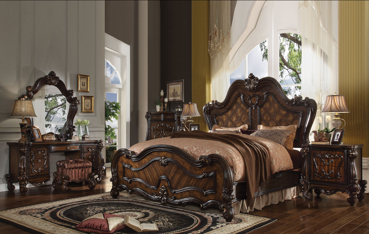 Versailles Cherry Oak California King Bed