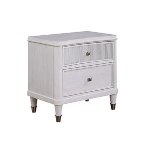 Celestia Off White Nightstand (Reeded Top Drw)