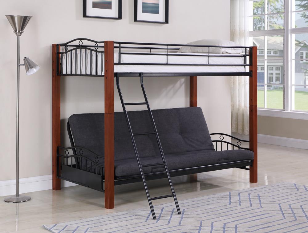 Collins Collection Cinnamon and Black Transitional Bunk Bed