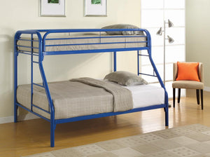 Morgan  Twin-over-Full Blue Bunk Bed