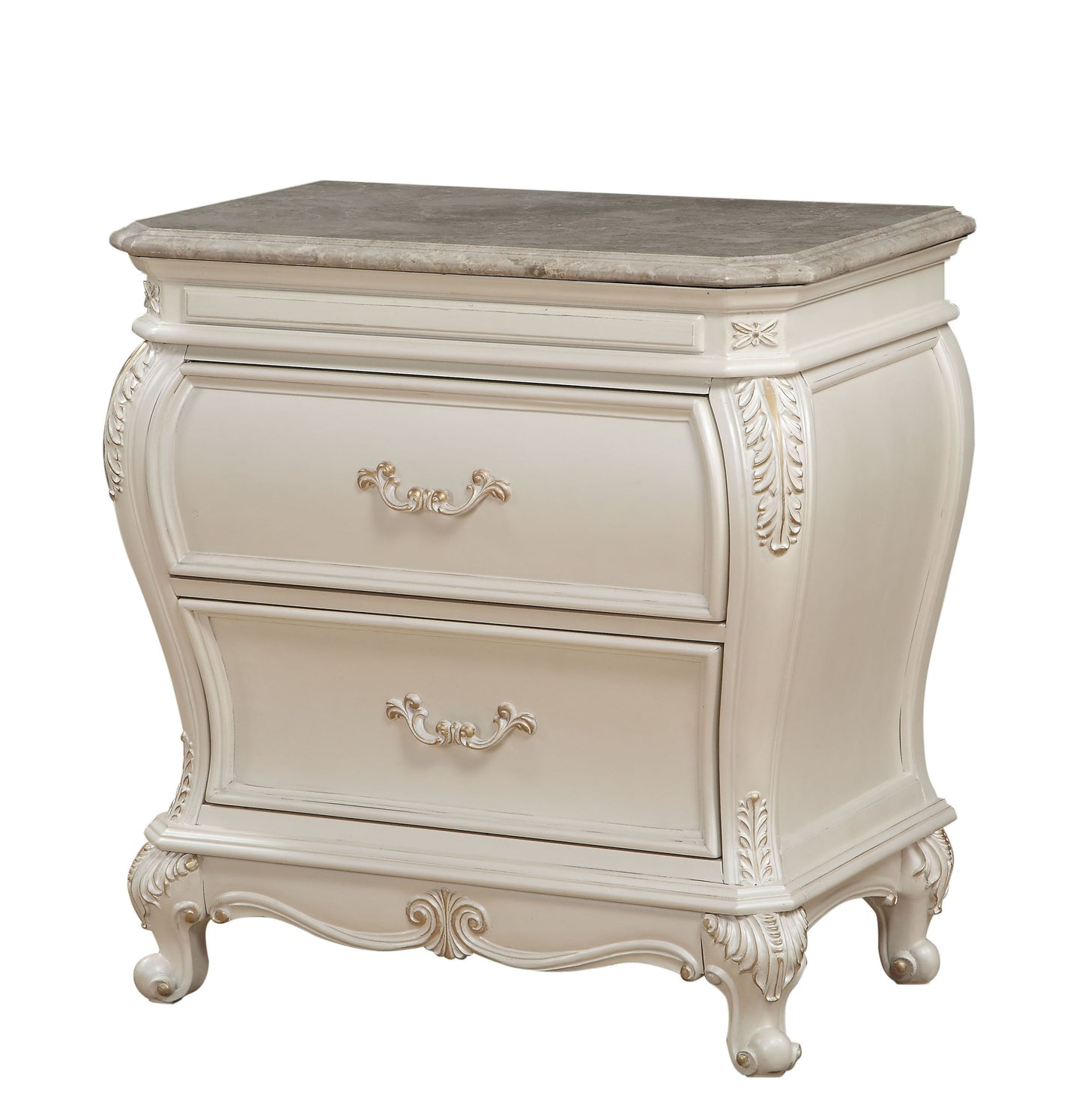 Chantelle Pearl White Nightstand