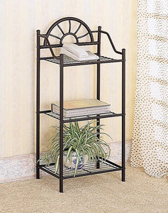 Traditional Black Three-Shelf Accent Table
