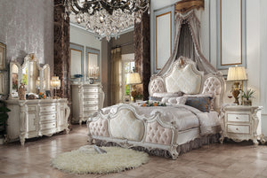 Picardy Fabric & Antique Pearl California King Bed