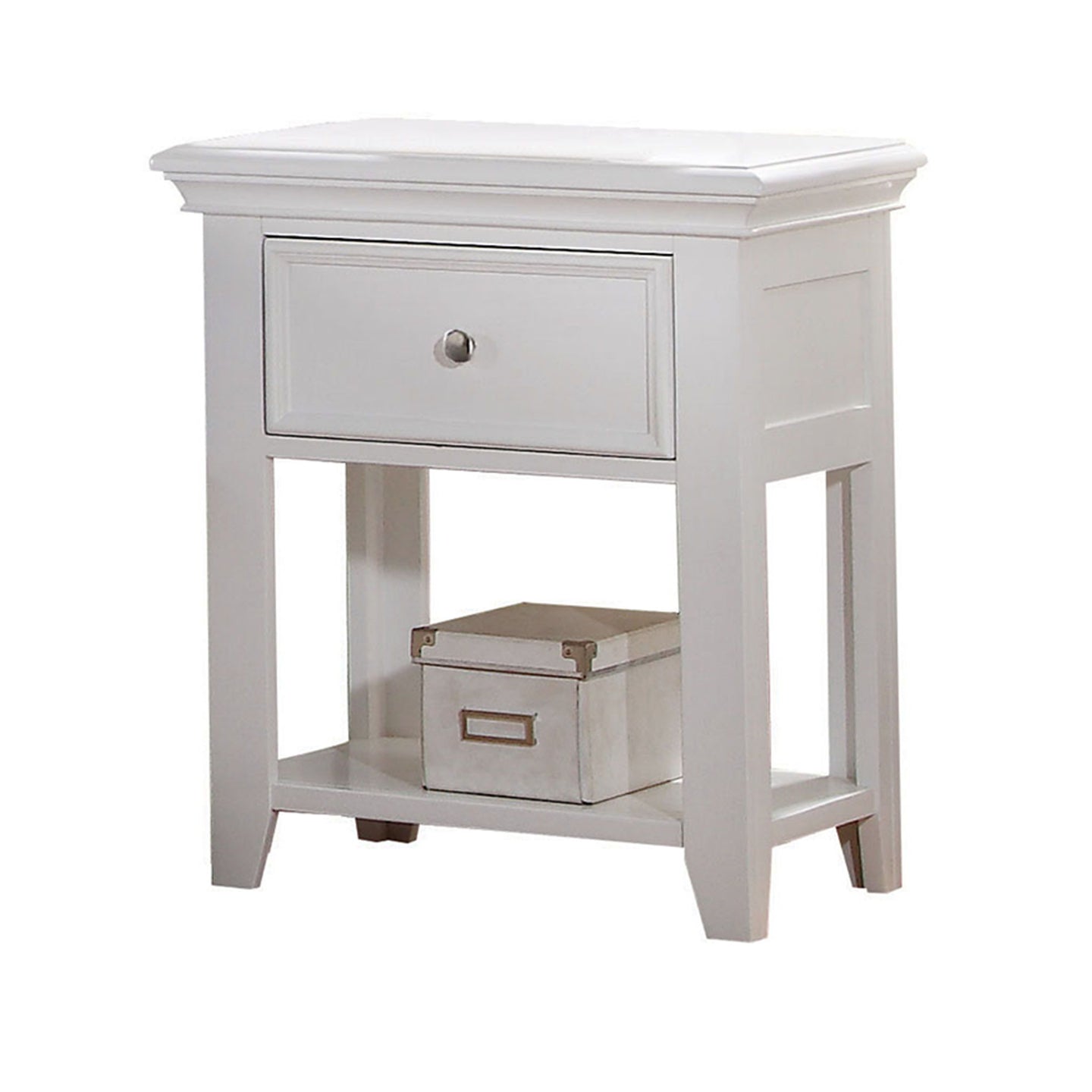 Lacey White Nightstand (1 DRAWER)