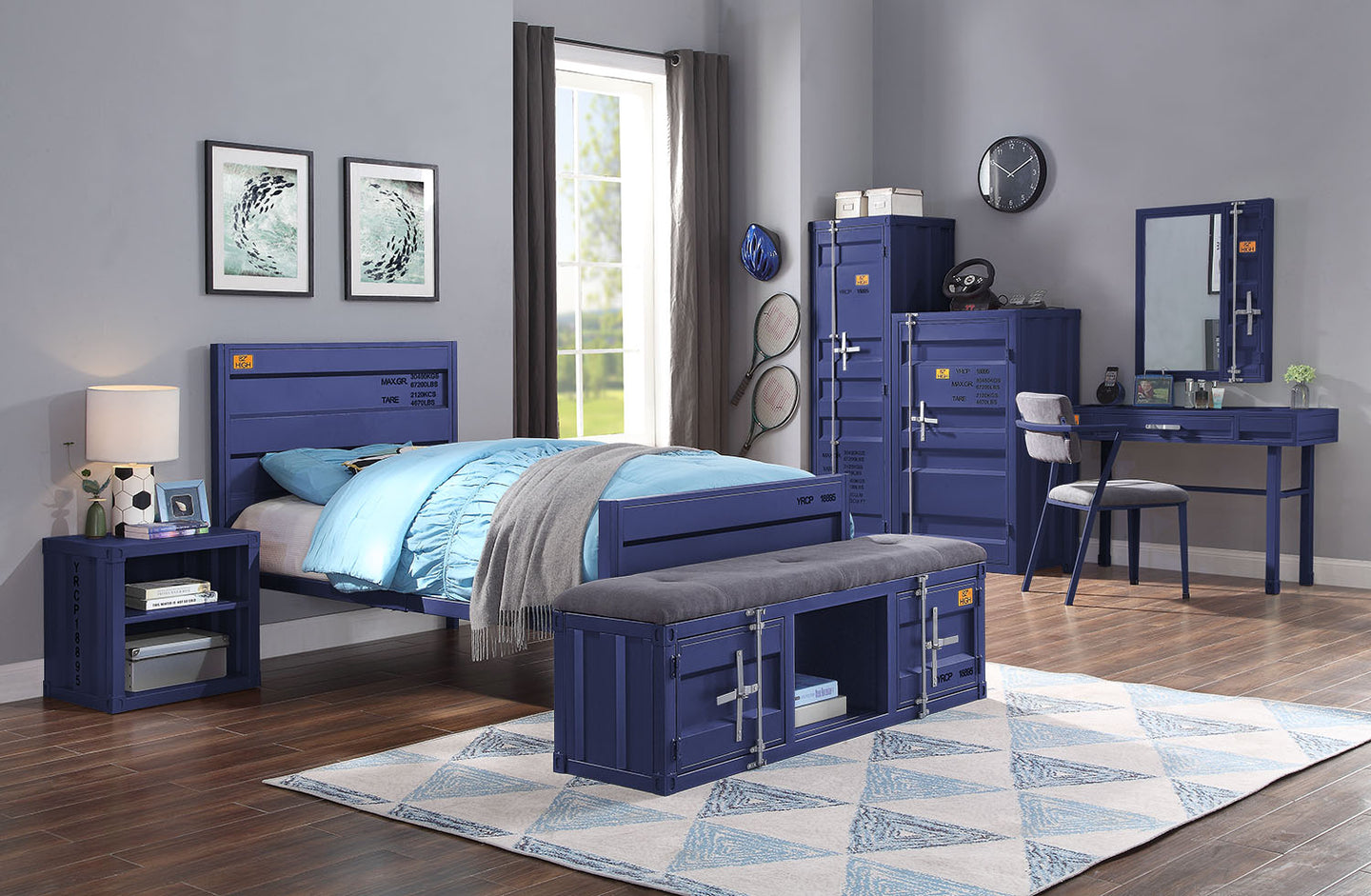 Cargo Blue Twin Bed