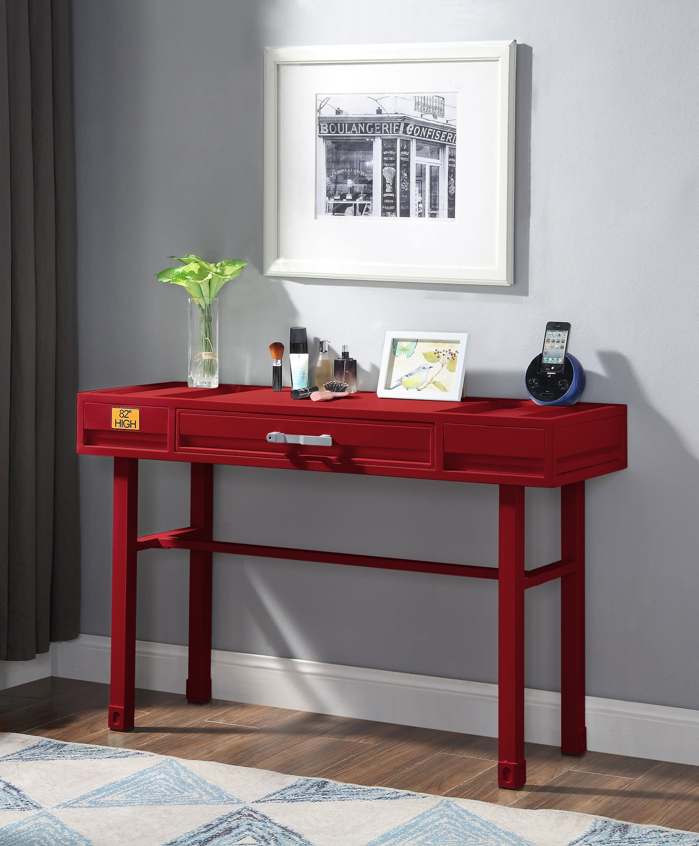 Cargo Red Vanity Desk