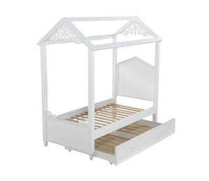 Rapunzel White Twin Bed