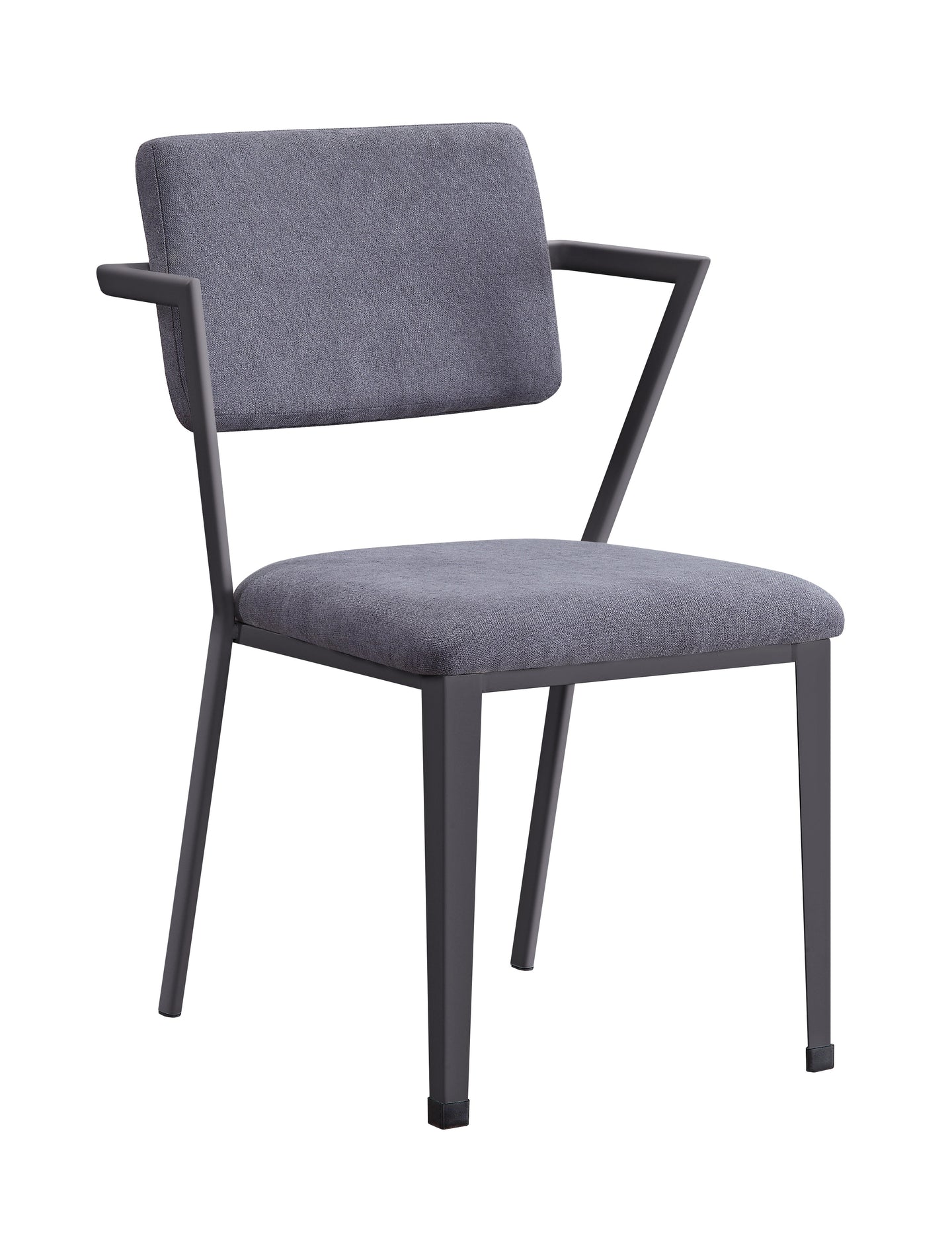 Cargo Gray Fabric & Gunmetal Chair