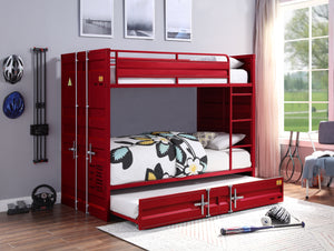 Cargo Red Bunk Bed (Twin/Twin)