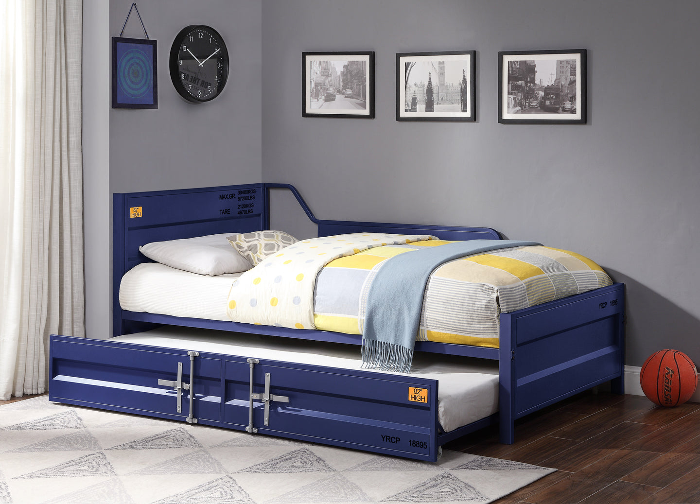 Cargo Blue Daybed & Trundle (Twin Size)