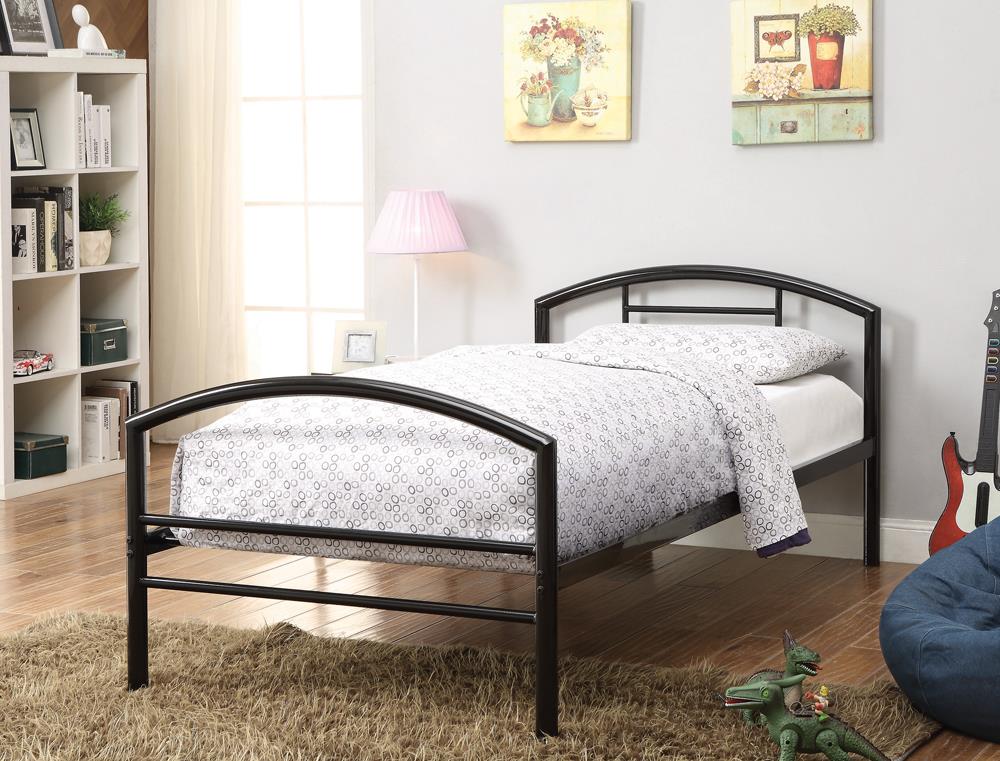 Baines Black Metal Bed