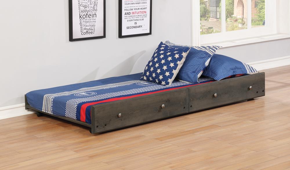 Wrangle Hill Gun Smoke Trundle with Bunkie Mattress