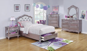 Caroline Metallic Lilac Full Four-Piece Set