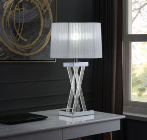 Mallory Clear Acrylic & Chrome Table Lamp