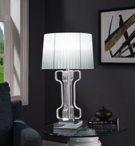 Melinda Clear Acrylic & Chrome Table Lamp