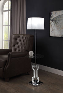 Melinda Clear Acrylic & Chrome Floor Lamp