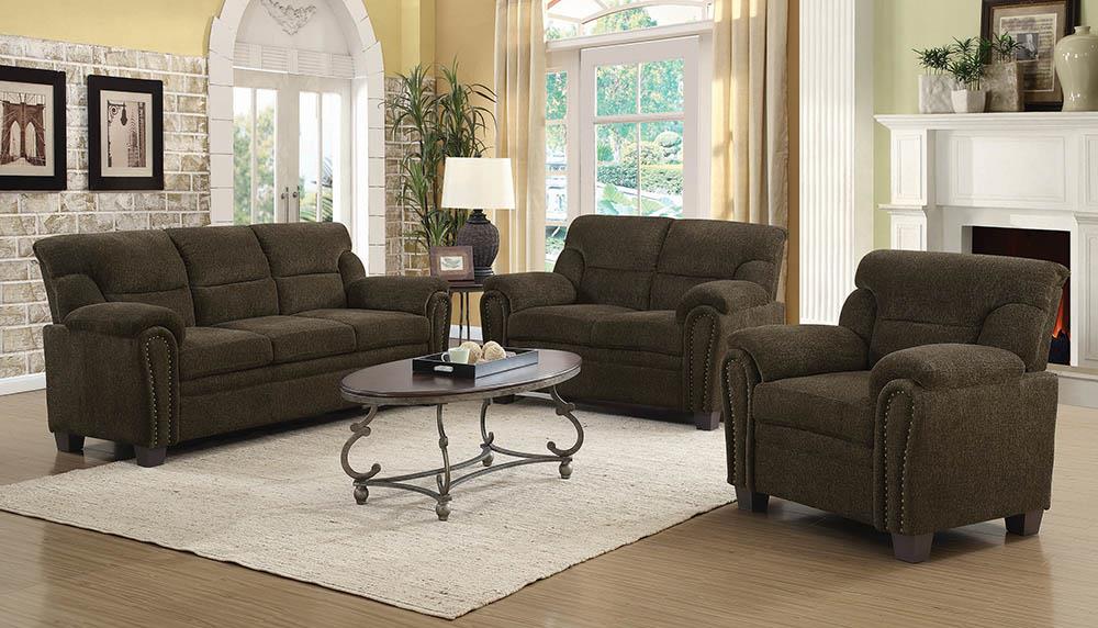 Clementine Casual Brown Loveseat