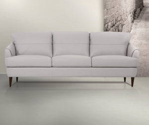 Helena Pearl Gray Leather Sofa