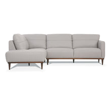 Load image into Gallery viewer, Tampa Pearl Gray Leather Sectional Sofa
