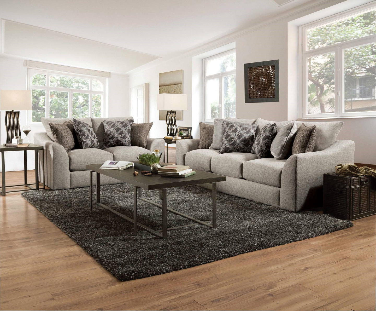 Petillia Sandstone Fabric Sofa