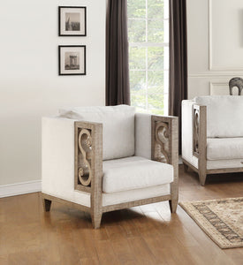 Artesia Fabric & Salvaged Natural Chair