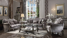 Load image into Gallery viewer, Versailles Velvet &amp; Antique Platinum Sofa w/5 Pillows
