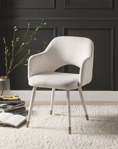 Applewood Cream Velvet & Gold Accent Chair