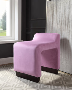 Alford Pink Flannel Ottoman